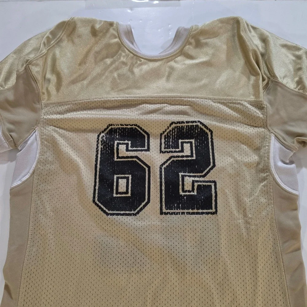 Nike Purdue Boilermakers Football Jersey Youth Large Gold Black #62 Mesh Team